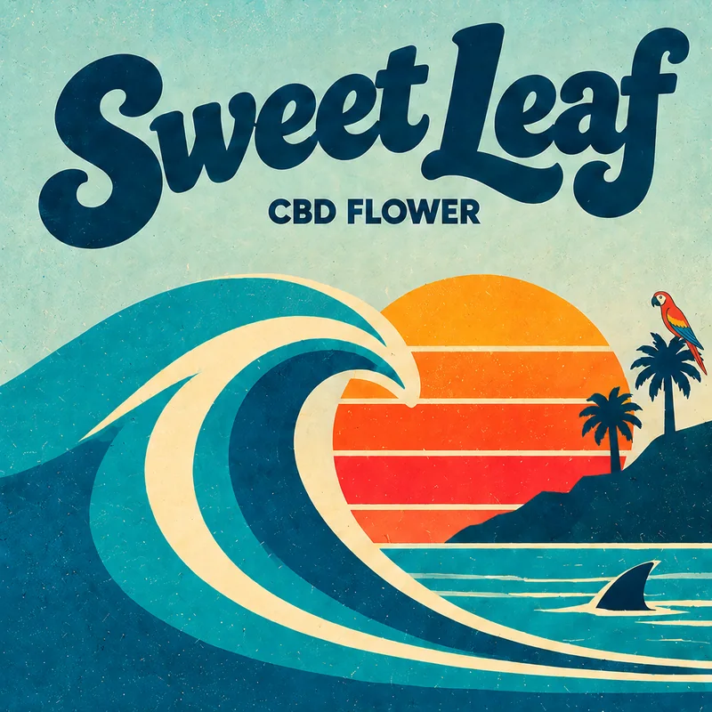 Etiqueta Caliko Sweet Leaf, flor cbd